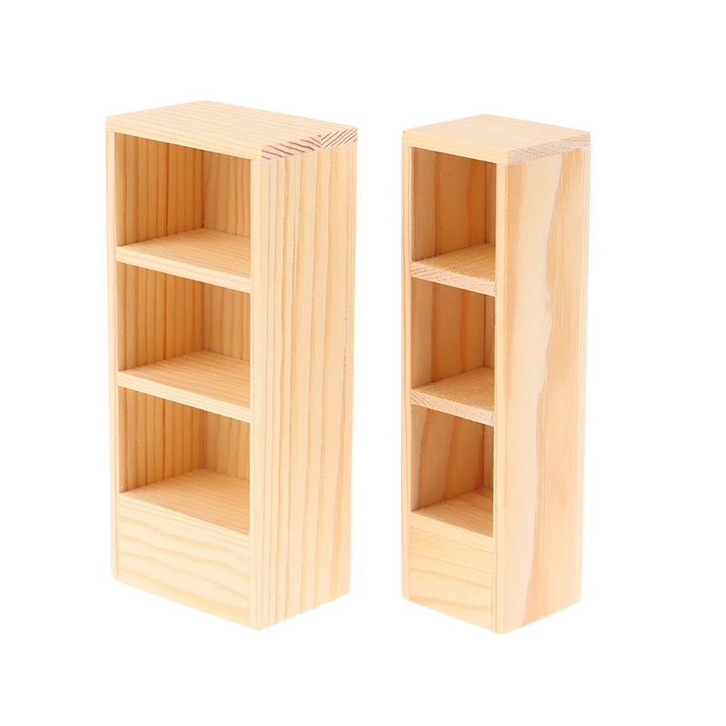 

1Pc 1/12 Dollhouse Miniature Storage Shelf Bookshelf Model Toy Dollhouse Simulation Furniture Decoration Dolls House Accessories