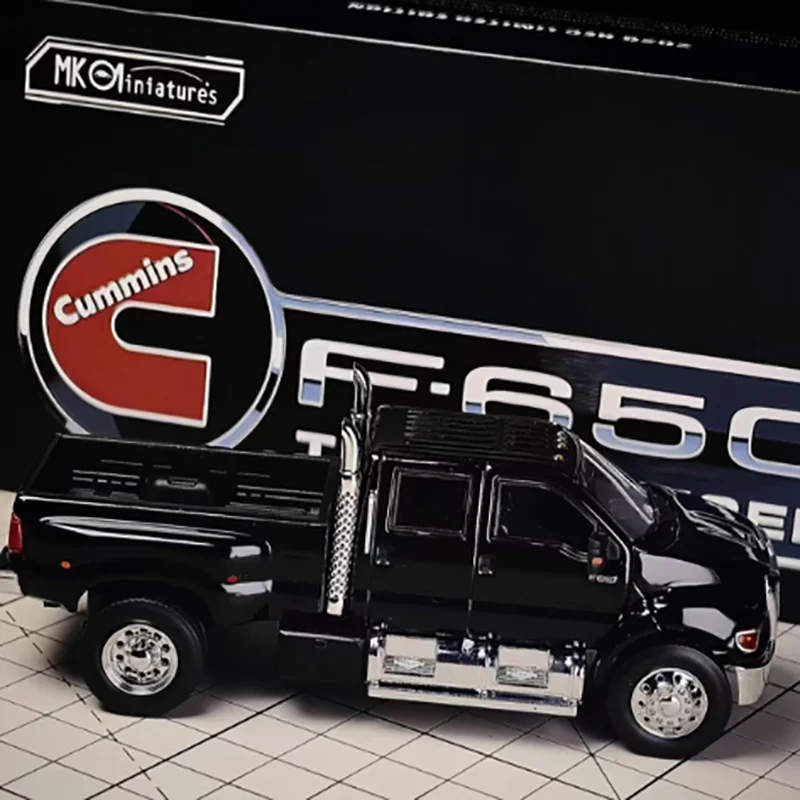 MK 1/64 Maßstab F650 Schwerlast-Pickup-Truck Legierung Automodell Statisches Automodell Sammlerstück Dekoration