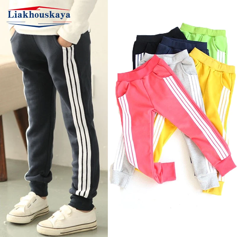 

100-150cm Spring Autumn Cotton Kids Pants Cartoon Casual Sport Long Sweatpants Loose Jogging Enfant Garcon Children Trousers