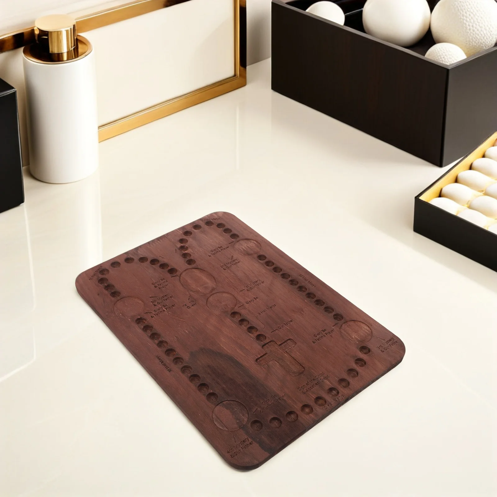 

Wooden Rosary Prayer Catechetical Learning Tool Handmade Montessori Faith Educational Game Spiritual Formation