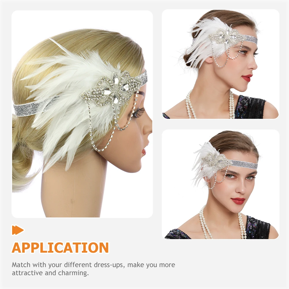 

Vintage Crystal Headband 20S Rhinestone Headpiece For Women 1920S Costume Party Accessory Wedding Tea Cocktail Banquet