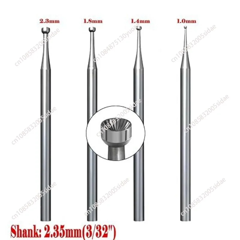 4 Pcs Round Cup Burr Wire Twisting Tools With Hand Drill Wire Twisting Tools (1Mm/1.4Mm/1.8Mm/2.3Mm)