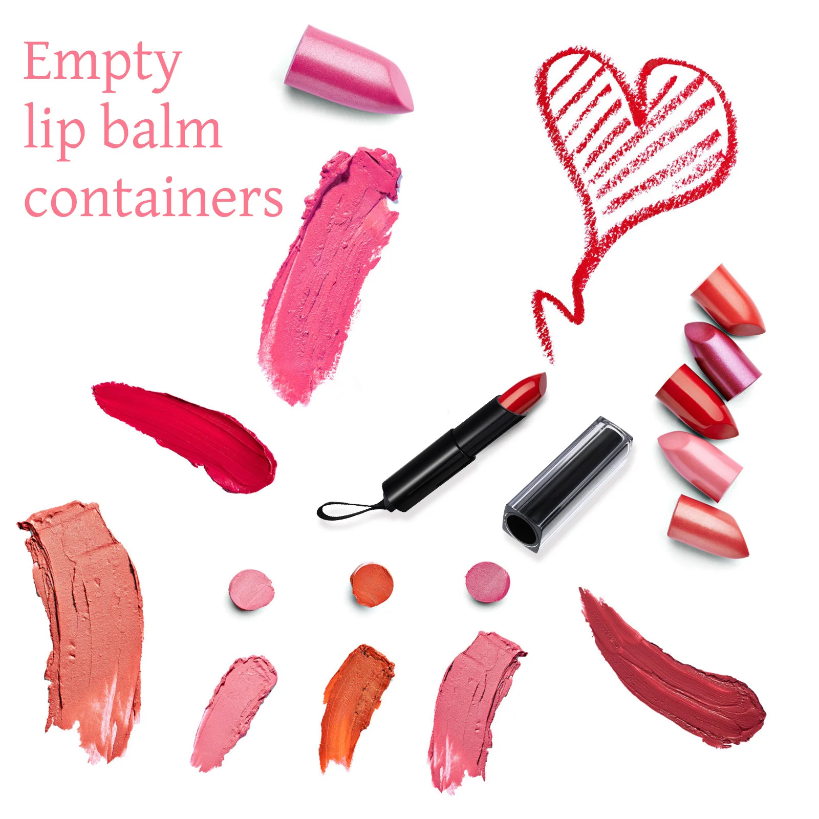 4 stuks lege lippenstifttube, premium DIY hervulbare verpakking voor lippenbalsem, soepele applicatie, compacte, reisvriendelijke verpakking