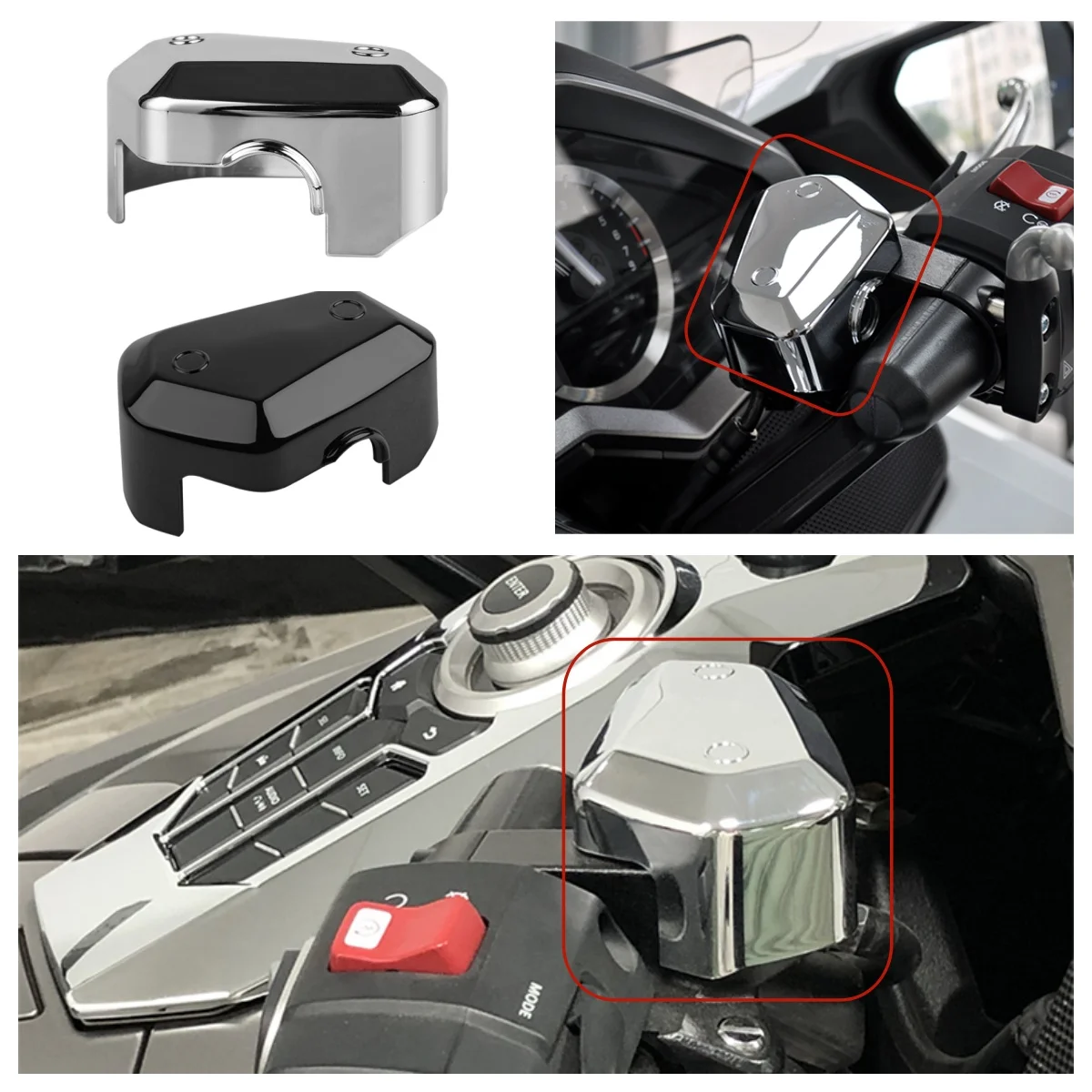 PANICAL Electroplating Brake Oil Cup Protective Cover for Honda Goldwing 1800 F6B 2018-2026 Decorative Pot Cover