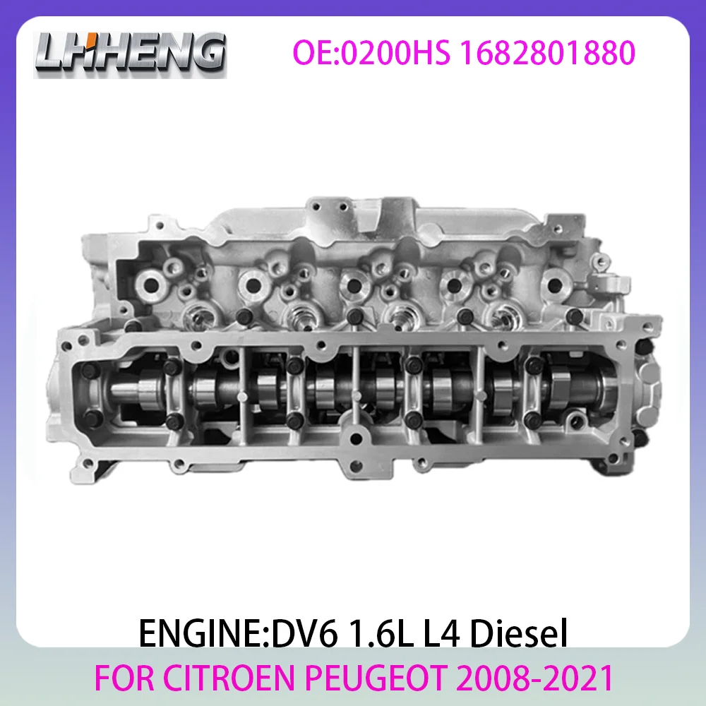 DV6 Engine cylinder head assembly For CITROEN BERLINGO C-ELYSEE SPACETOURER PEUGEOT 1.6L 1.6 L T L4 Diesel 08-21 1682801880