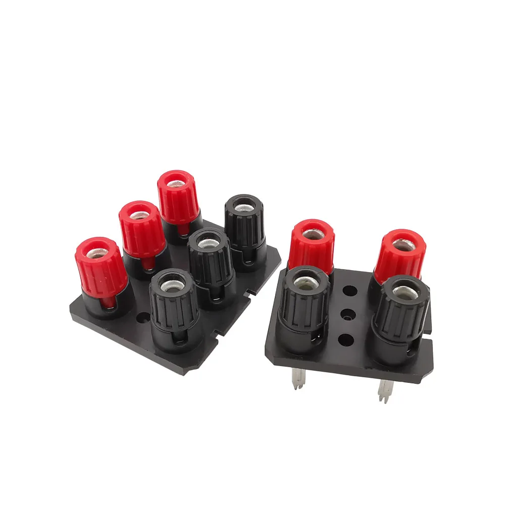 1/2/5Pcs 2/4/6Position Straight/Bend Pin External Audio Jack Speaker Amplifier 4mm Banana Plug Socket Connector Screw Post