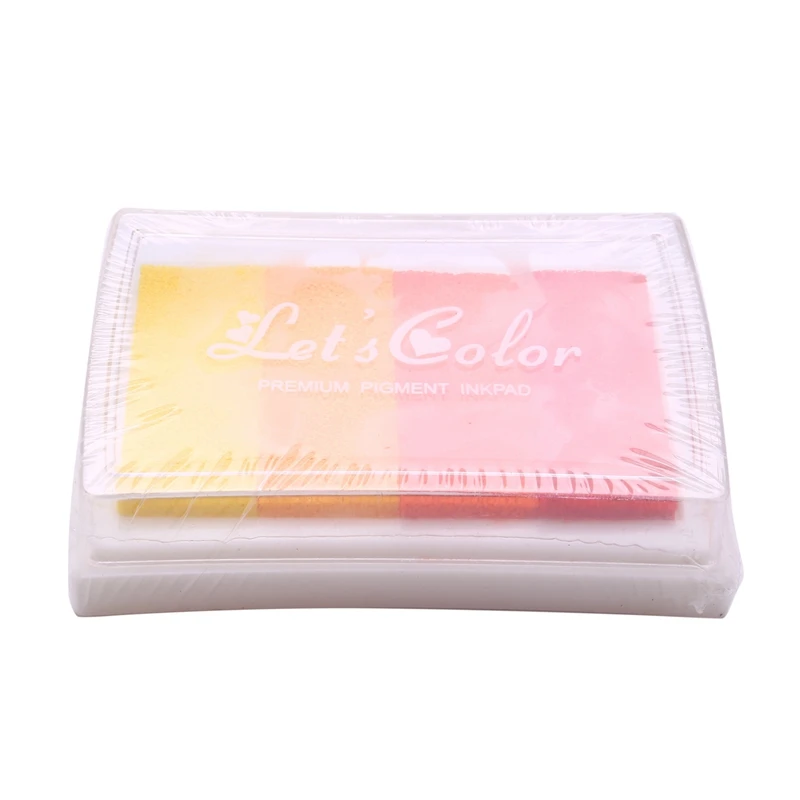 6Pcs/Set 4 Color Gradient Inkpad Fingerprint Stamp Sealing Decoration Scrapbooking Painting Card Making DIY Crafts Seal Ink Pad