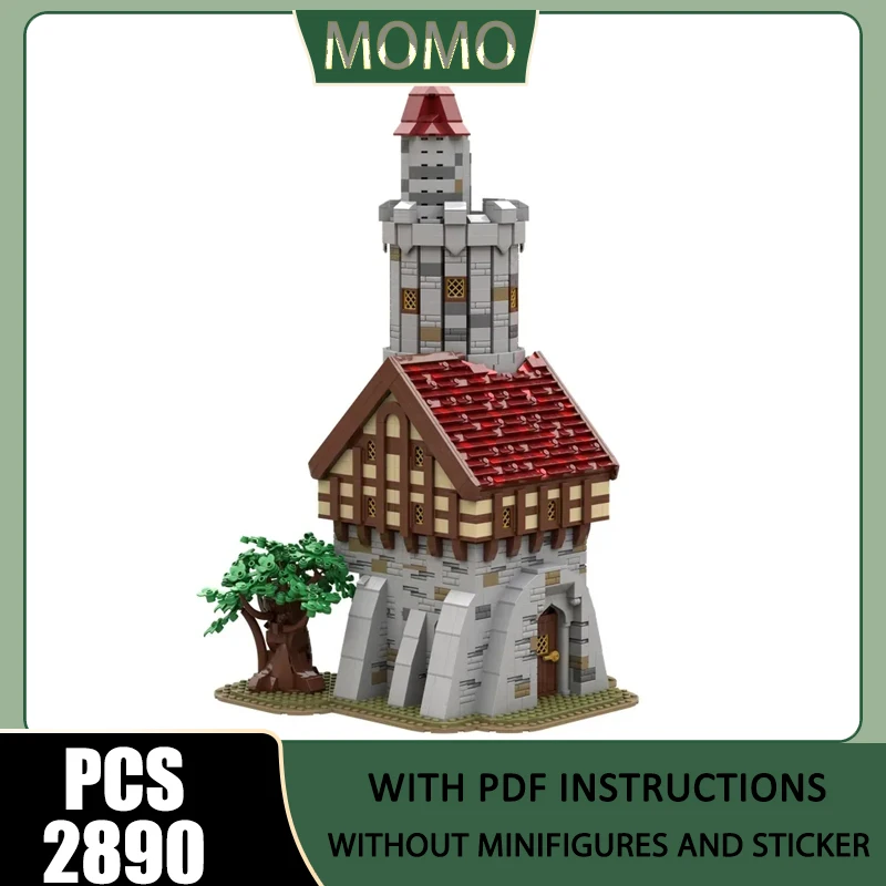 

Medieval Castle Model Moc Building Blocks Medieval Tower Technology Bricks Christmas DIY Assembly Toys Construstion Gifts
