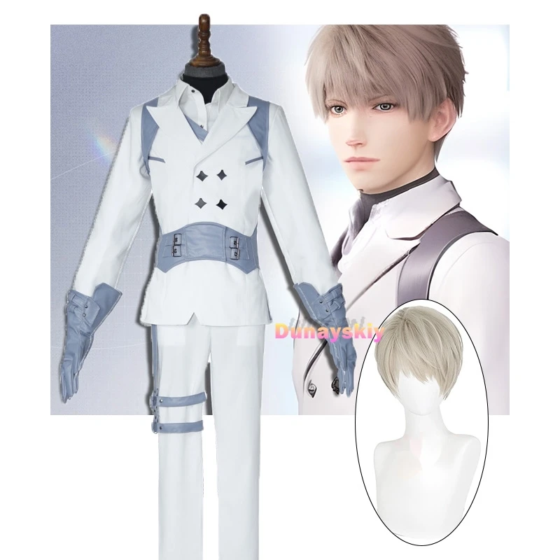 

Xavier Seiya cosplay game Love and Deepspace costume cos Uniform suit Cosplay Wig 25cm Short Light Hair Heat Resistant Anime