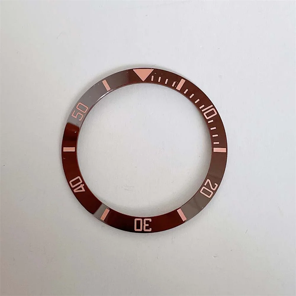 38mm 30.5mm watch bezel White/Gold/Rose digital Beveled Watch Bezel, Ceramic Bezel Inserts for SUB Watch Case Repacements