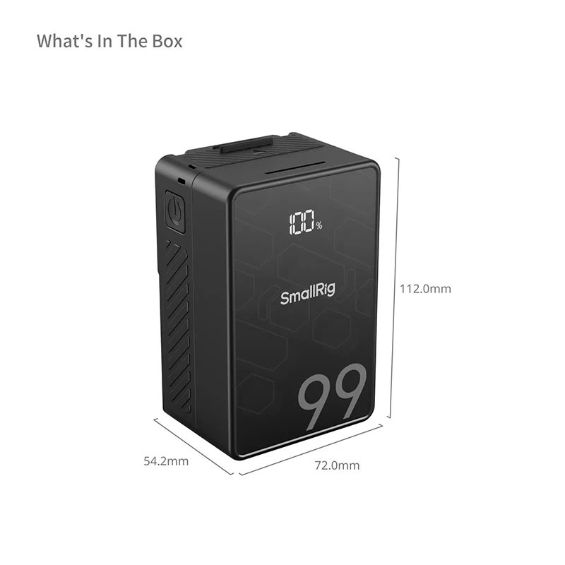 SmallRig VB99 SE 99Wh Mini V-Mount Battery 100W Fast Charging 6800mAh High-Capacity Type-C/D-TAP Input/Output 4823 Battery