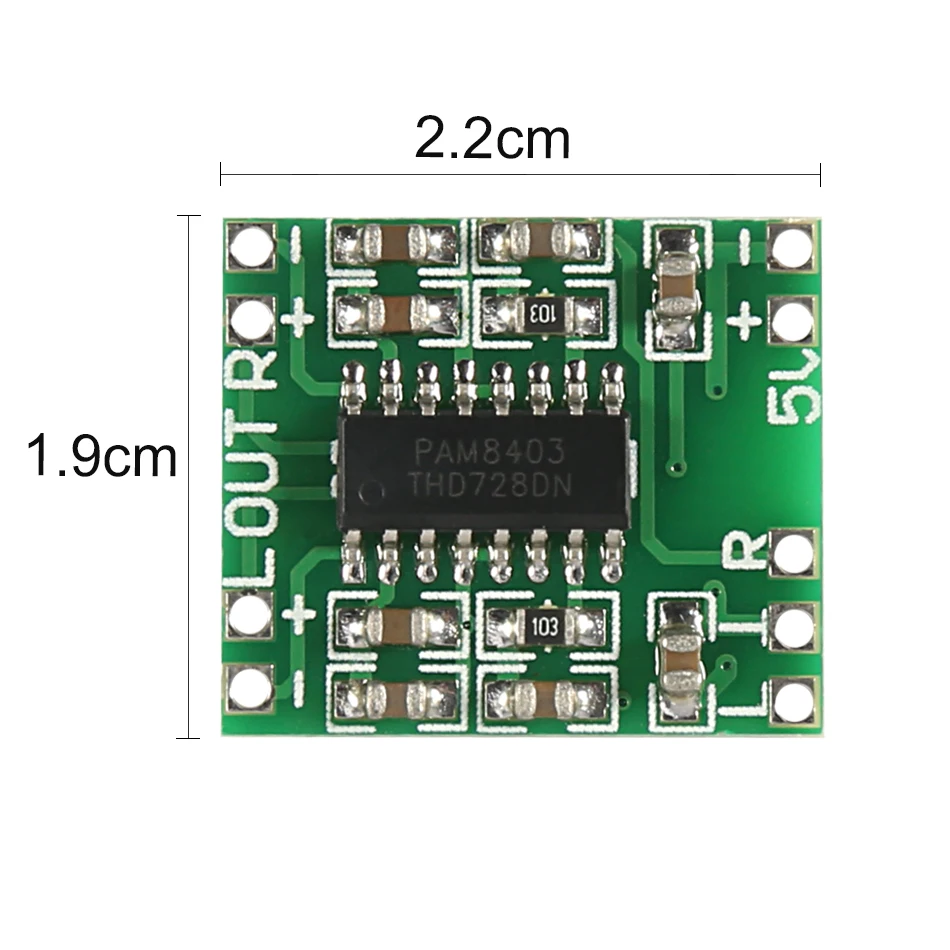 PAM8403 Super Mini Digital Amplifier Board 2 * 3W Class D Digital 2.5V To 5V Power Amplifier Board Efficient