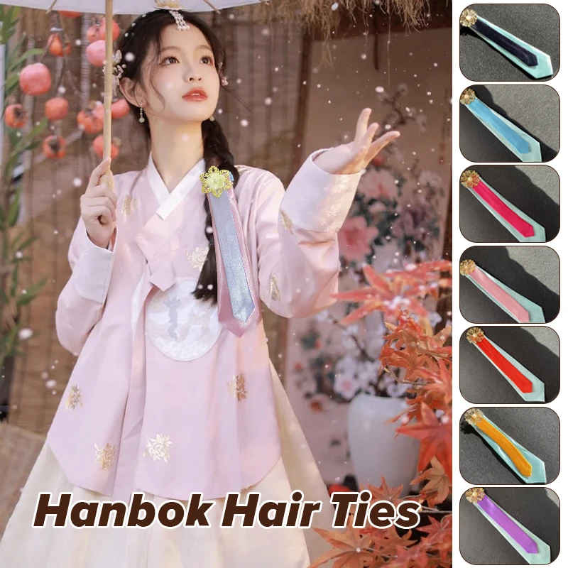 Women Korea Traditional Hanbok Hairpin Hanbok Hair Accessories Lady Hanbok Hair Ornaments Ribbon Korean Court Cosplay Costume