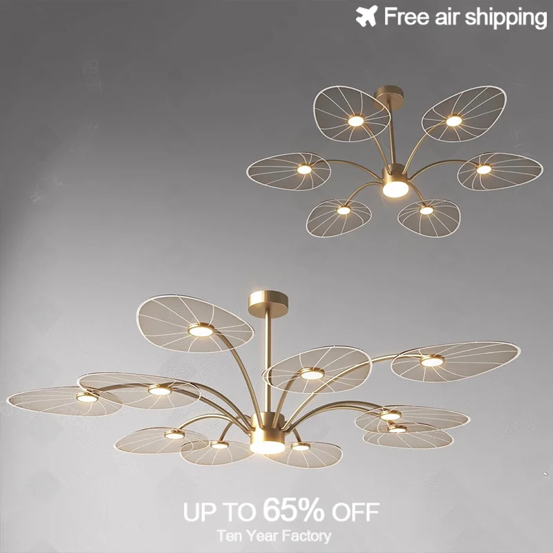 

Aesthetic Nordic Modern LED Pendant Lighting for Home Living Dining Room Bedroom Ceiling Lamp in Black White PVC