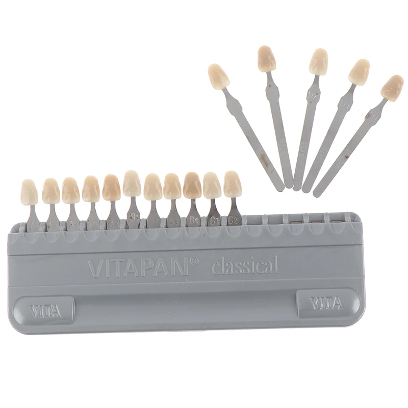 

Продукты для отбеливания зубов, направляющая, стоматологический материал Vita, 16 цветов, модель зуба, колориметрическая пластина, дизайн в форме зуба для косметического устройства