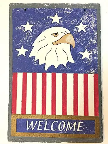 Vintage Metal Sign Tin Sign Welcome Eagle Home Bar Club Pub Wall Decor Signs 12x8inch