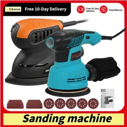 300W 13000RPM Electric Eccentric Sander 6 Gears Speed Adjustment 5 Inch 125mm Wood Sanding Processing Car Polishing Machine