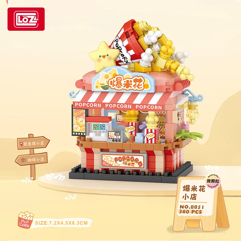 LOZ Mini Creative Street View Coffee House Retail Store Building Blocks City Construction Assembly Model Brick Toy Children Gift