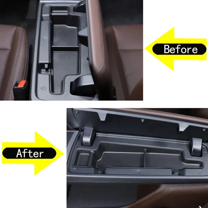 

For BMW X1 U11 2023-2025 TPE black car center console armrest box storage box mobile phone tray car interior accessories LHD