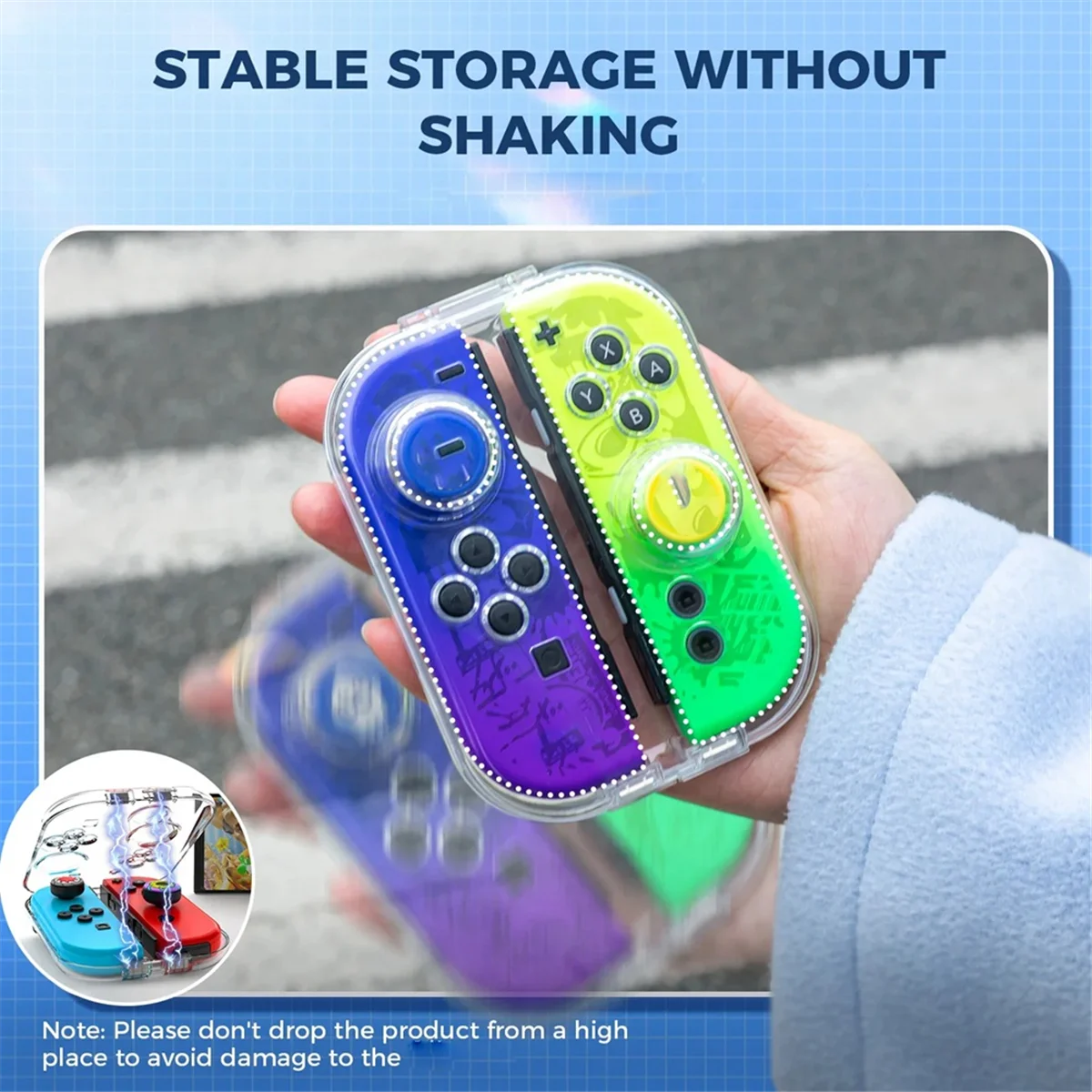 NEW Mini Version PC Transparent Storage Box for Nintendo Switch Joy-Con No-Wristband Version Joycon Storage Box