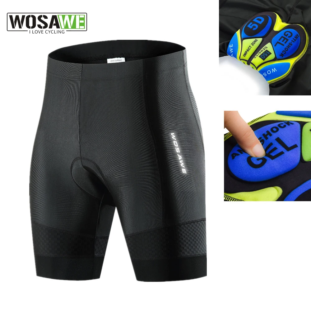 

WOSAWE Coolmax 5D Padded Cycling Shorts Men Women Shockproof MTB Bicycle Shorts Summer Road Bike Shorts Ropa Ciclismo Tights