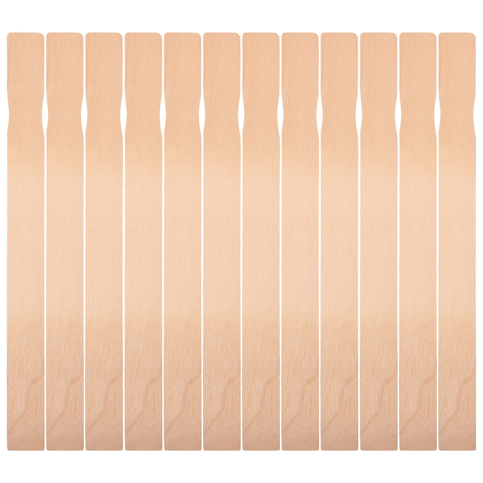 12 Pcs Paint Stirring Wand Paddle Sticks Bulk for Library Markers Can Mixing Small Stirrer Flat Wooden Craft 9 Inch