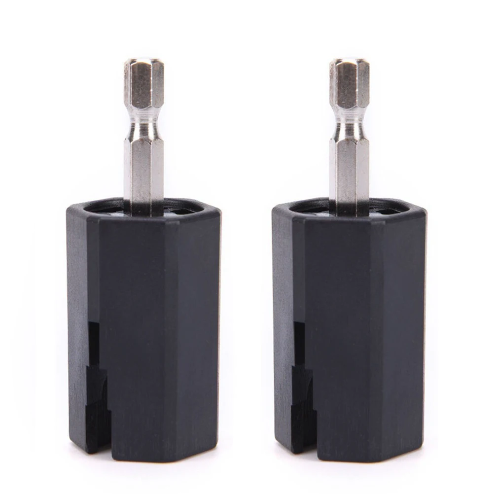 

2pcs Guitar String Winder Head Tool Hexagonal Black For Electric Drill Plug Pin Puller Guitar Repair Accessories Durable Abs