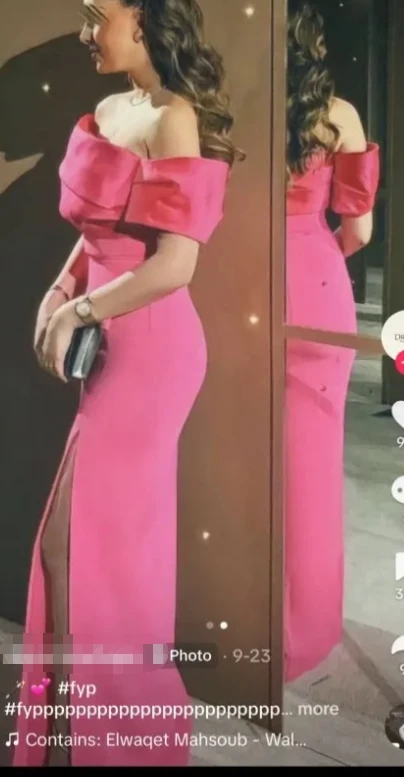 

OLOEY розовые вечерние платья русалки, арабские женские платья с открытыми плечами и рукавами, платья для выпускного вечера с разрезом, вечернее платье на свадьбу