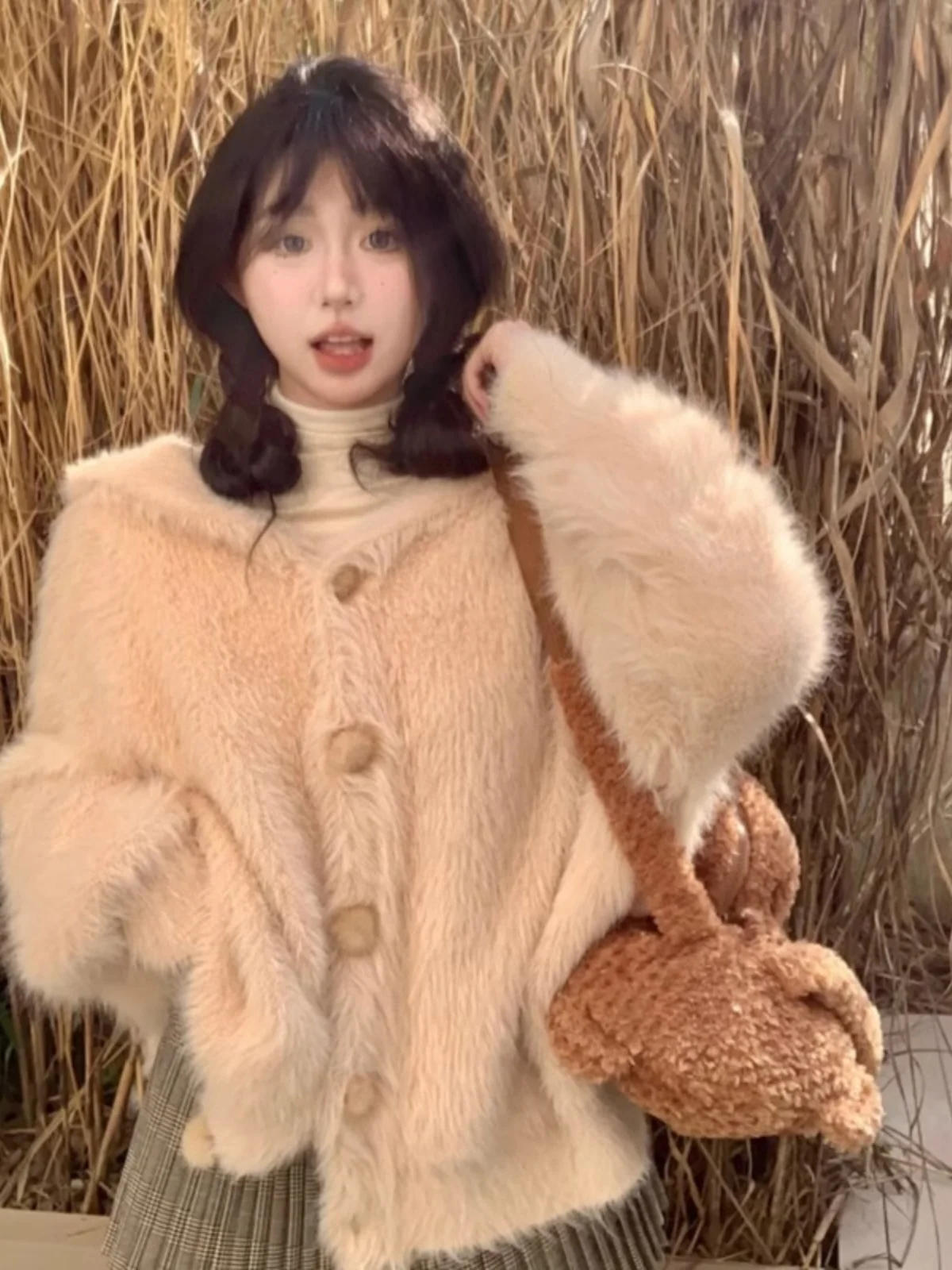 

Sweaters Jumpers Cardigans Womens For Woman Long Wool Contrast Knit Regular BF Y2K OL Professional Formal Colorful Elegant Solid