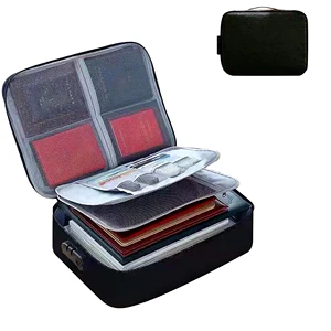 3 -layer document organizer, folder, holder, women's bag, cover, passport, house, safe, functional, file storage 12 Main Sales Caixa File - №1