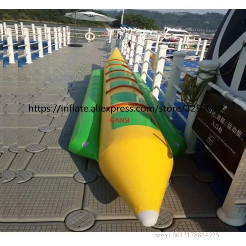 

Надувная лодка-банан для катания на воде, 5.4x1.2 м, надувная лодка-рыба для океана, в продаже