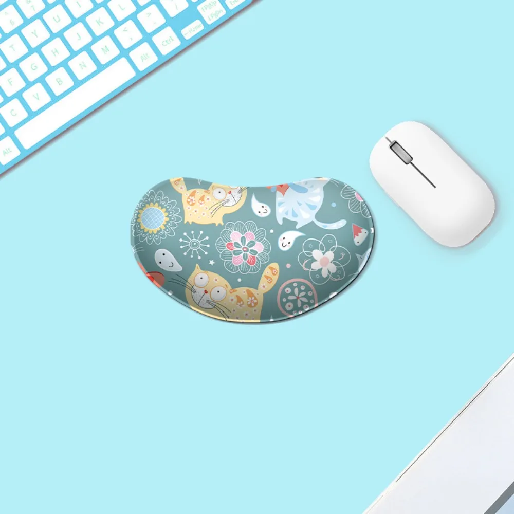 Противоскользящий подставка под запястье, резиновый комфортный Противоскользящий коврик для мыши, креативный милый подставка под запястье