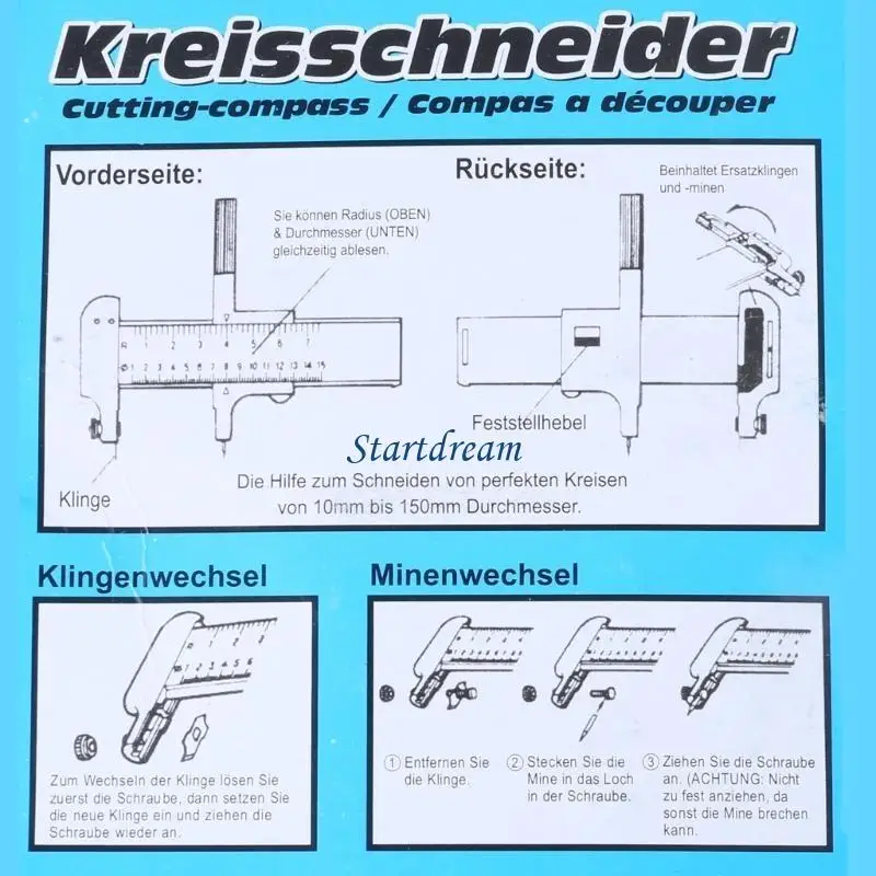 Circular Cutter Adjustable Circular Cutting Tool Rotary Cutter K92C