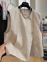 Black Sleeveless Suit Vest Chalecos Para Mujer Casual Top Vintage Lady Ropa Jackets for Women 2025 Waistcoat Y2k
