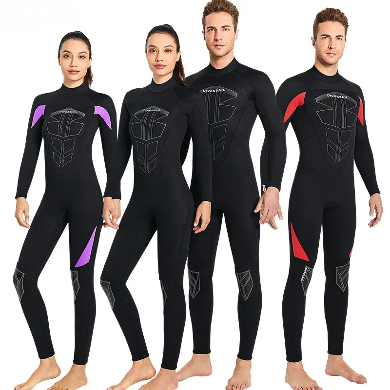 DIVE&SAIL Women's Wetsuit - 3mm Full Body Suit for Surfing, Snorkeling and Other Water Sports - Warm and Comfortable