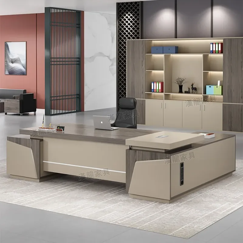 for Boss Table President Desk Simple Modern Single Manager Supervisor Large Office Desk and Chair Combination