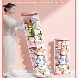 Doll Storage BucketTransparent largecapacity storage bucket multifunctional storage bucket plush toy storage bucket