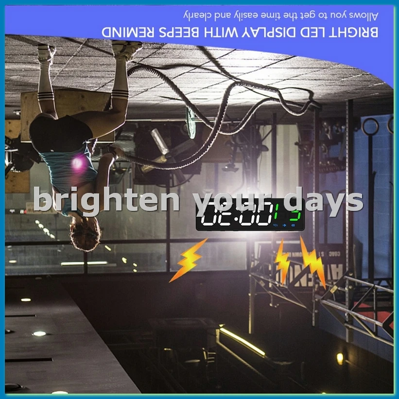 

Перезаряжаемые мини-часы для спортзала — портативный секундомер с часами обратного отсчета/вверга и магнитной спинкой для фитнес-тренировок-A23U