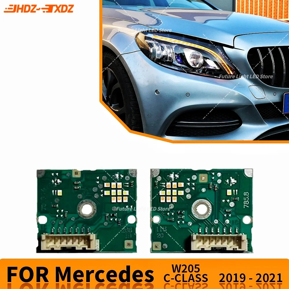 DRL Boards Light Source For Mercedes C CLASS W205 C200 C180 C300 C63 AMG 2019-2021 LED Headlight Daytime Running Lights Module
