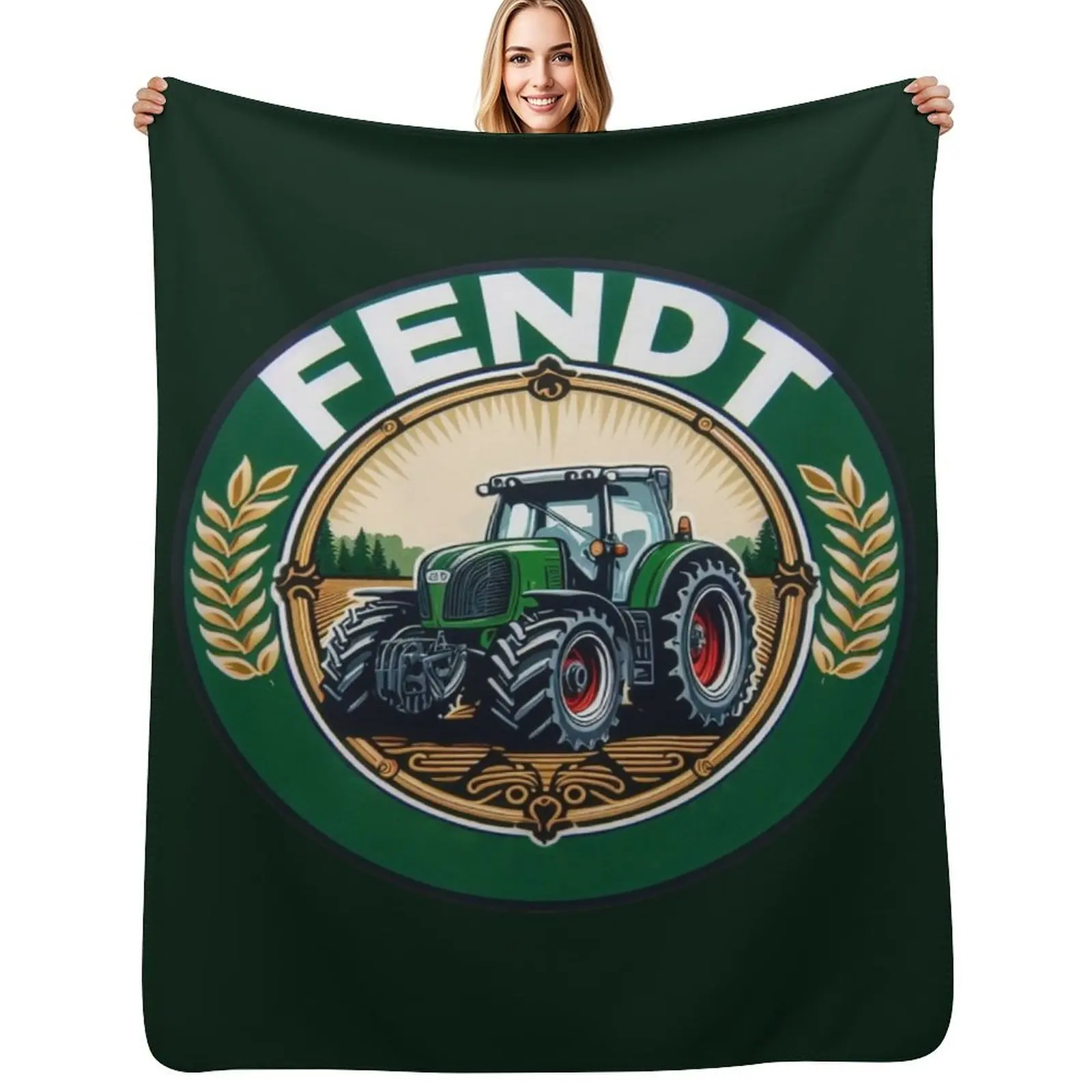 Fendt Tractor - Agricultural machinery Throw Blanket Flannels Custom Sofa Fashion Sofas Blankets