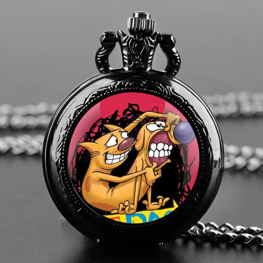Funny Glass Dome Quartz Pocket Watch With Durable Chain Arabic Numeral Dial Extraordinary Gifts for Kids