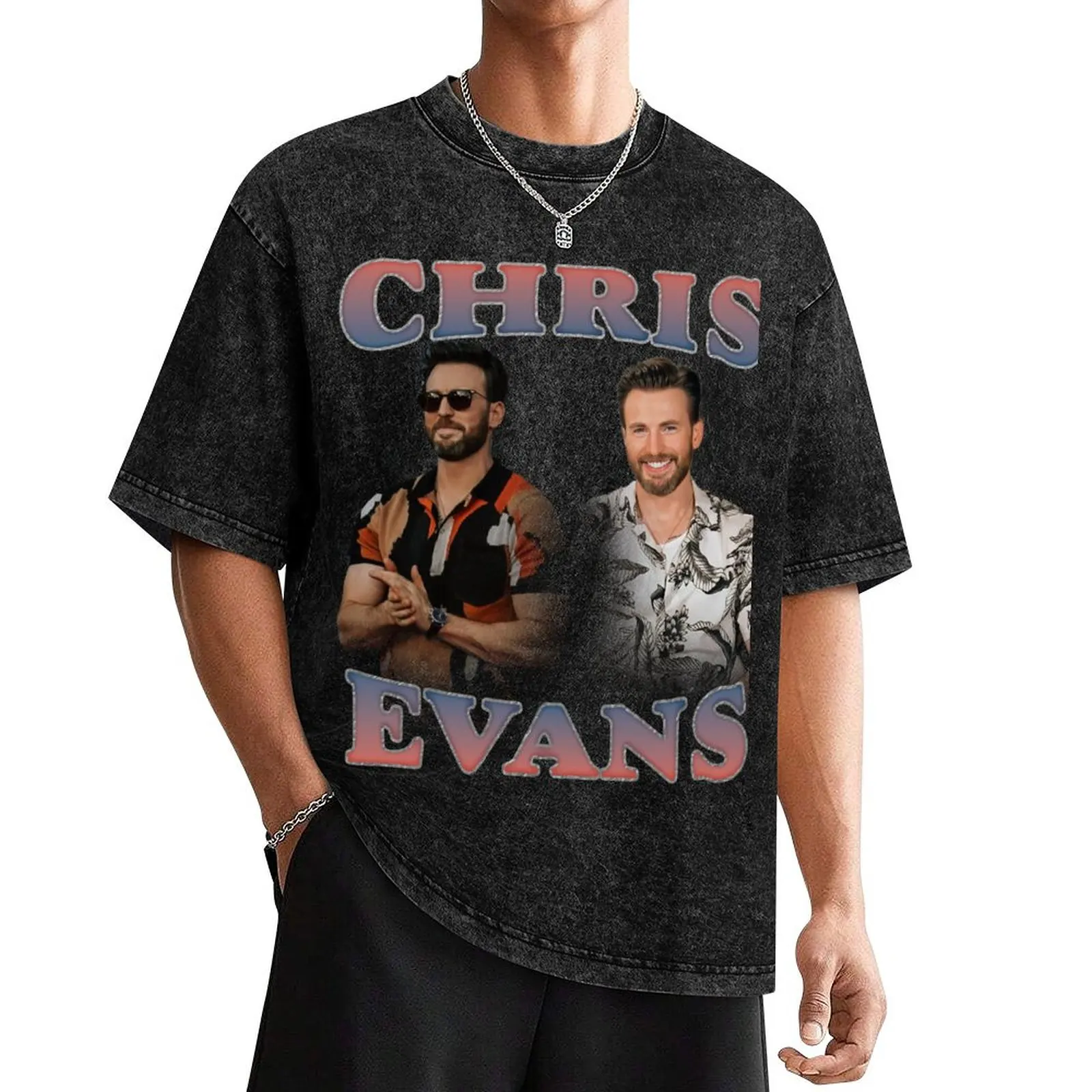 Chris Evans Vintage Style T-Shirt luxury t-shirt new gifts and t-shirts basketball graphic tees mens plain t shirts