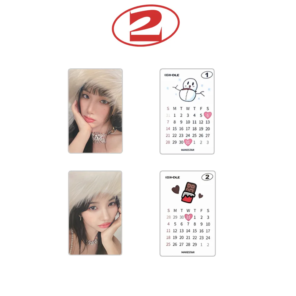 7Pcs/Set KPOP (G)I-DLE 2 Album Super Lady MS Photocards YUQI MINNIE Miyeon Cute Selfie Lomo Cards Fans Birthday Collection Gifts