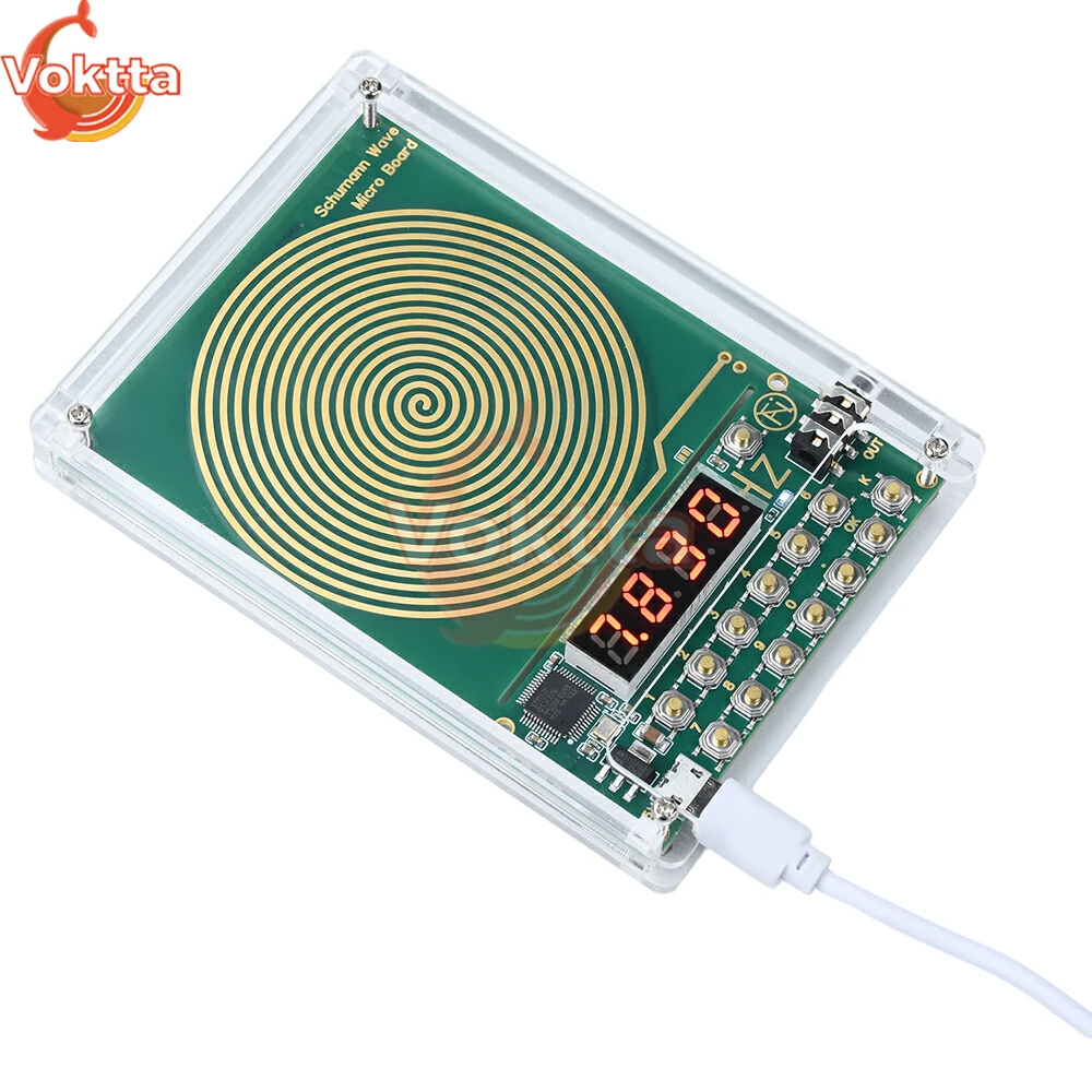 7.83 هرتز شومان موجة مولد 0.01 هرتز ~ 100000 هرتز قابل للتعديل تردد موجة جيبية مولدات 3.5 مللي متر الصوت الرنان تيار مستمر 5 فولت المصغّر USB #2
