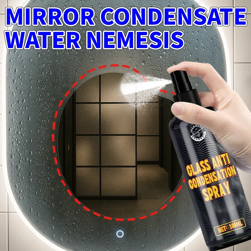 Anti-Condensation Spray 100ml, Glass Protector, Prevents Fogging, for Car Windows, Helmets, Household Surfaces