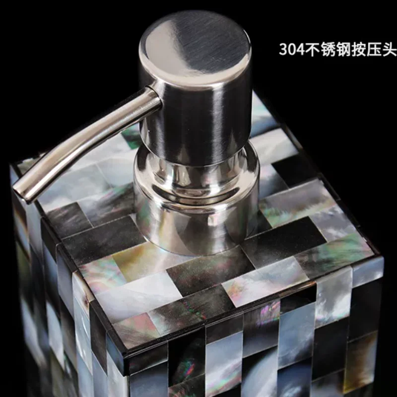 Colored Shell Square Soap Dispenser, Bathroom Supplies, Toothbrush Holder, Soap Box, Stainless Steel Nozzle，shampoo Dispenser