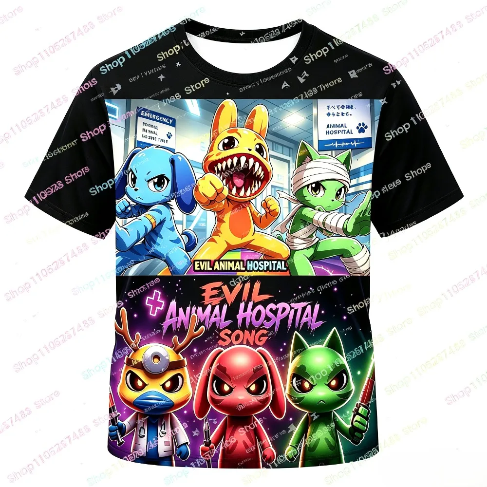 Hot Game Animal Hospital 3D Kids T Shirt Cartoon Game Character Short Sleeve Summer Tops for Boys Girls Children Birthday Gift