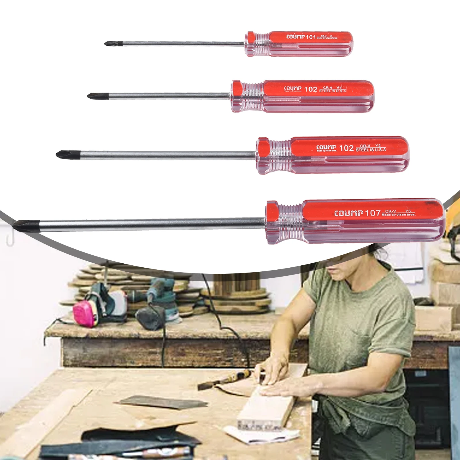 4Pc Y-Shaped Screwd…