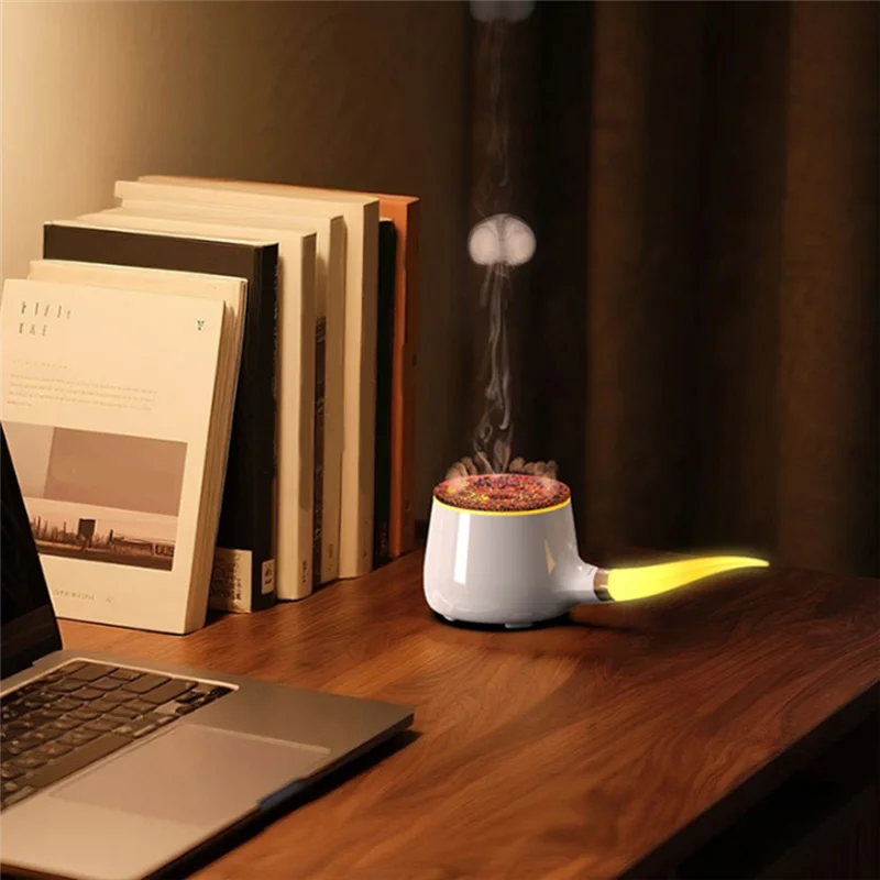 -September Aroma Diffuser With Flame For Tobacco Pipes Model Humidifier Jellyfish Mist For Home& Office