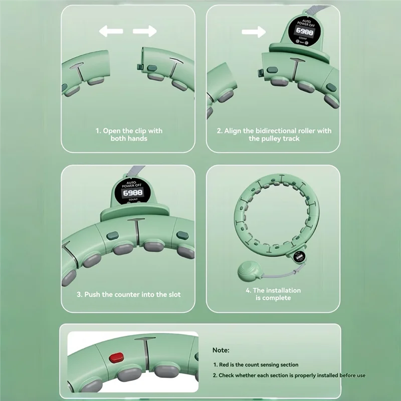 ABMF- Reduce Belly Removable And Spliced Silent And Will Not Fall Off Or Hurt The Waist Smart Counting